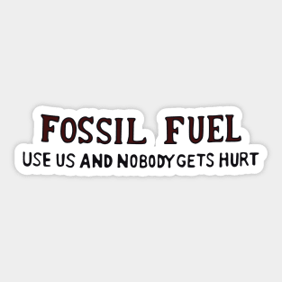 Fossil Fuel Sticker